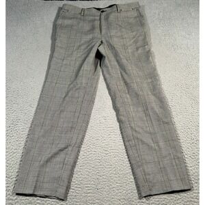 Dolce Gabbana Pants 33x26 Gray Houndstooth Virgin Wool Mid‎ Rise Business Casual